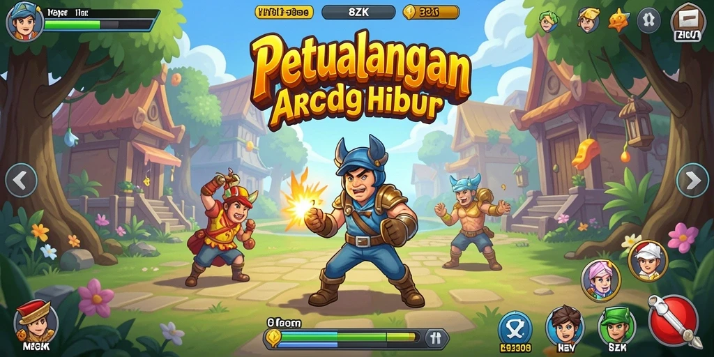 Screenshot gameplay 8ZK menampilkan aksi mendebarkan di berbagai level.
