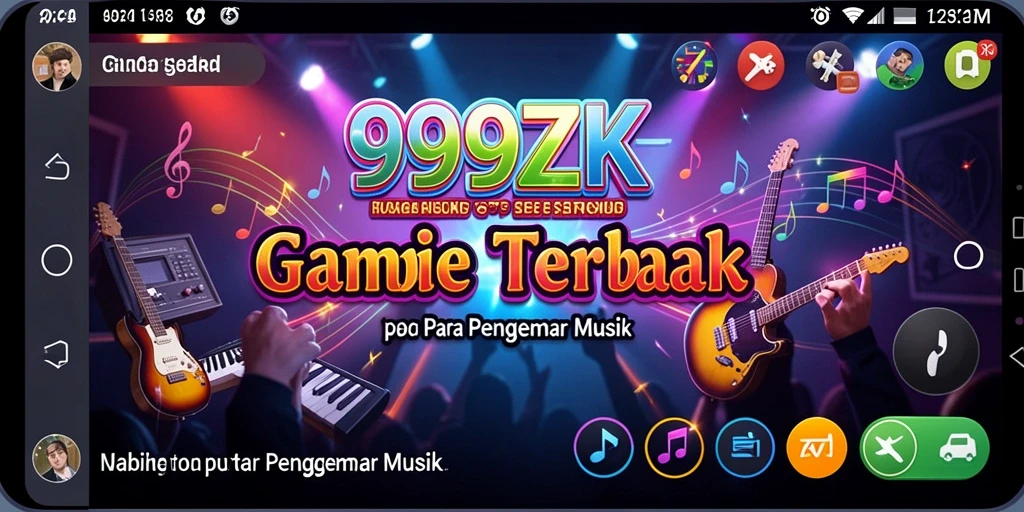 Tampilan gameplay menarik dari aplikasi musik 999ZK.
