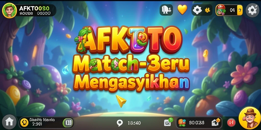 Screenshot menampilkan gameplay seru AFKTOTO dalam permainan Match-3.