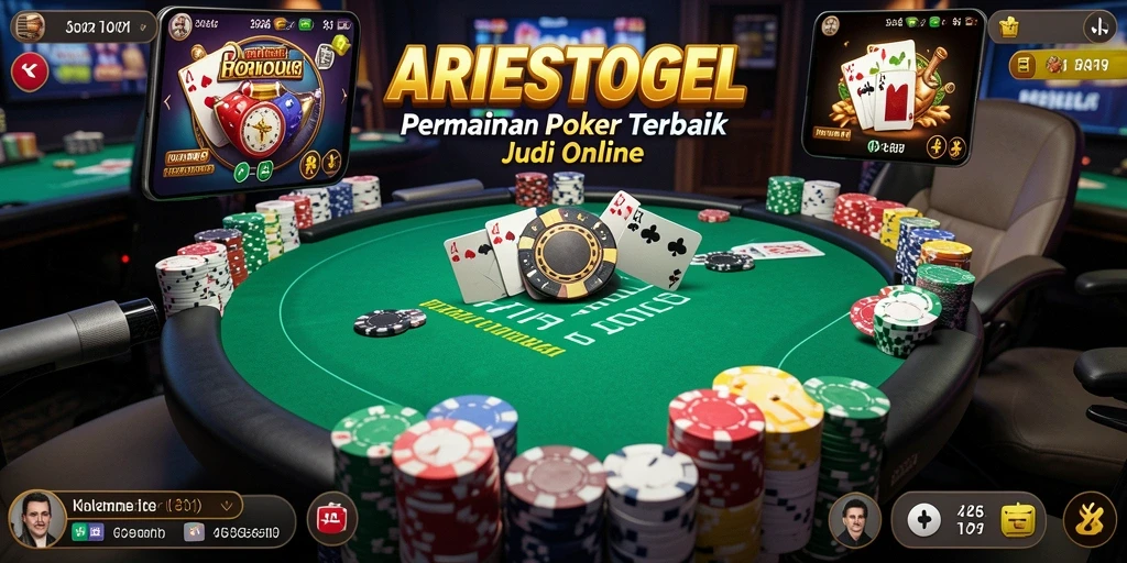 Tampilan menarik dari permainan Poker di ARIESTOGEL.