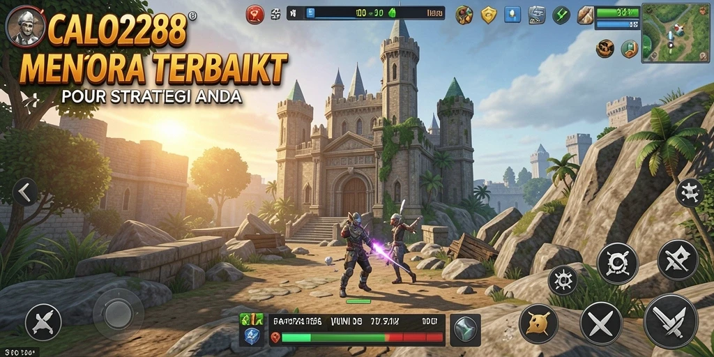 Tampilan gameplay yang mendebarkan dalam CALO288 Tower Defense.