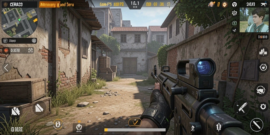 Tampilan gameplay CERIA33 yang menegangkan dengan aksi tembak-menembak intens.