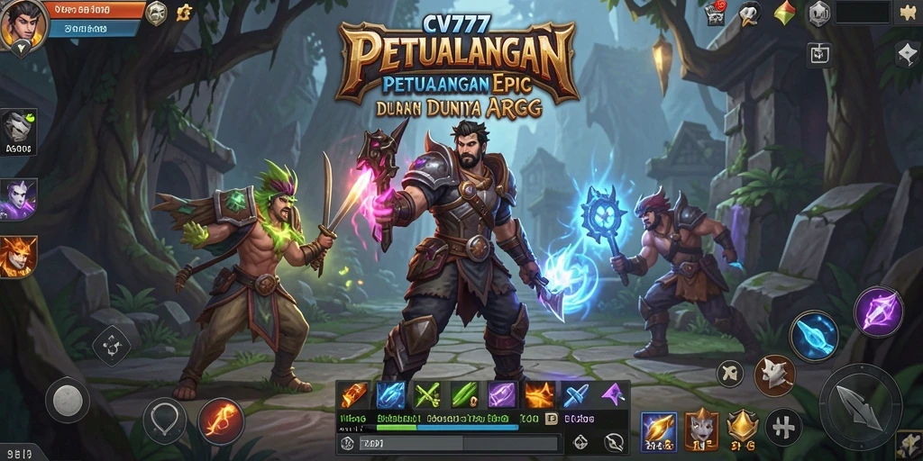 Tangkapan layar gameplay epik CV777 dalam dunia ARPG.