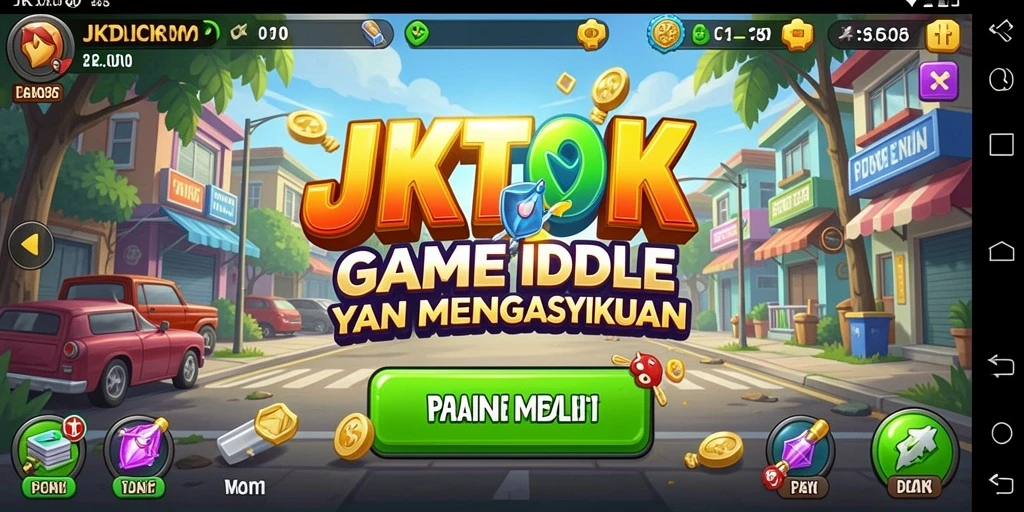 Tampilan gameplay JKTOK yang memukau dan santai.