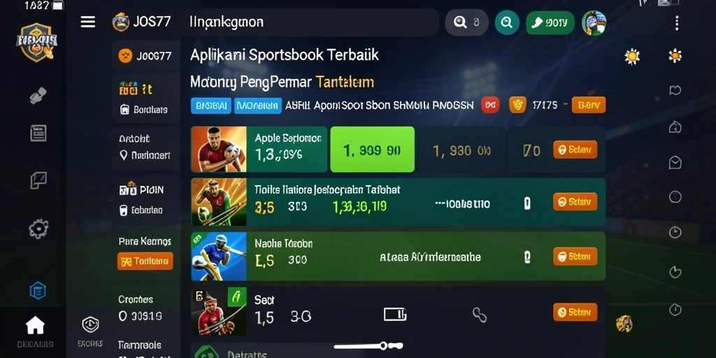 Screenshot JOS77 menunjukkan fitur taruhan olahraga yang menarik.