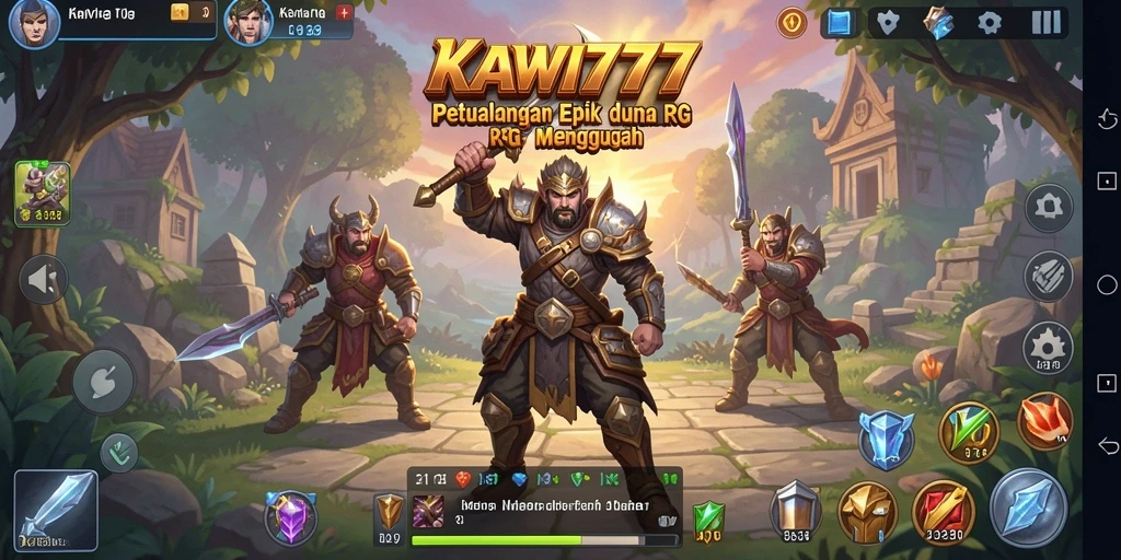 Screenshot KAWI777 menampilkan aksi seru dalam pertempuran RPG.