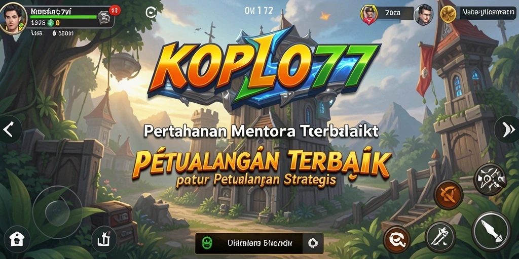 Screenshot gameplay KOPLO77 yang menunjukkan strategi menara pertahanan.