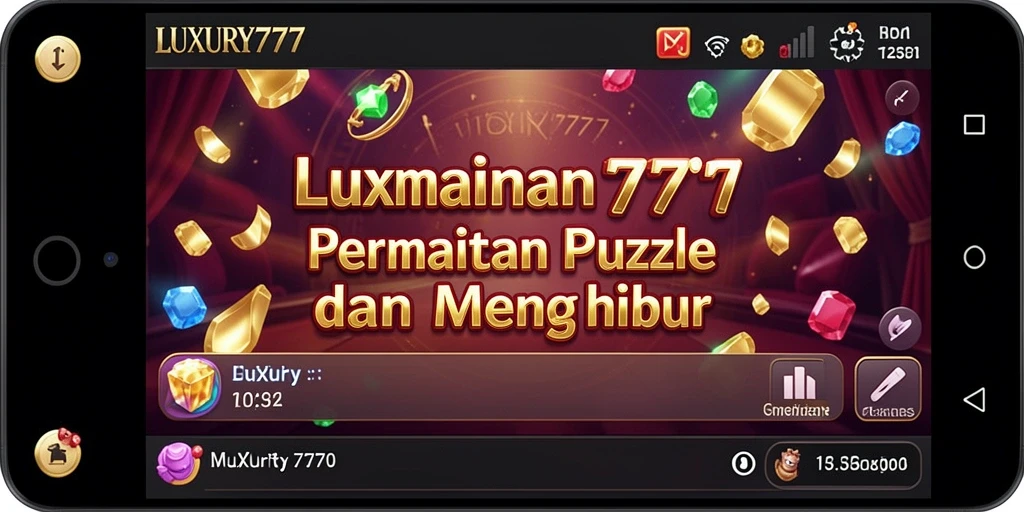 Screenshot gameplay utama LUXURY777 yang menunjukkan tantangan Puzzle.