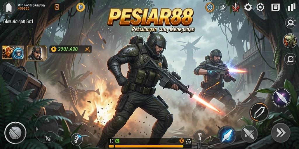 Tampilan gameplay PESIAR88 yang mendebarkan dan penuh aksi.