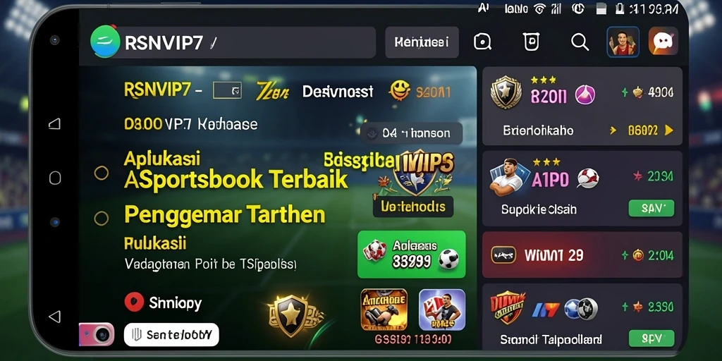 Tampilan layar RSNVIP7 menampilkan taruhan langsung pada pertandingan olahraga.