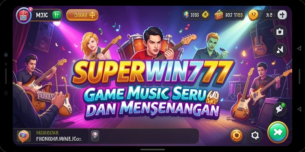 Screenshot <strong>SUPERWIN777</strong> menunjukkan gameplay seru bermain musik.