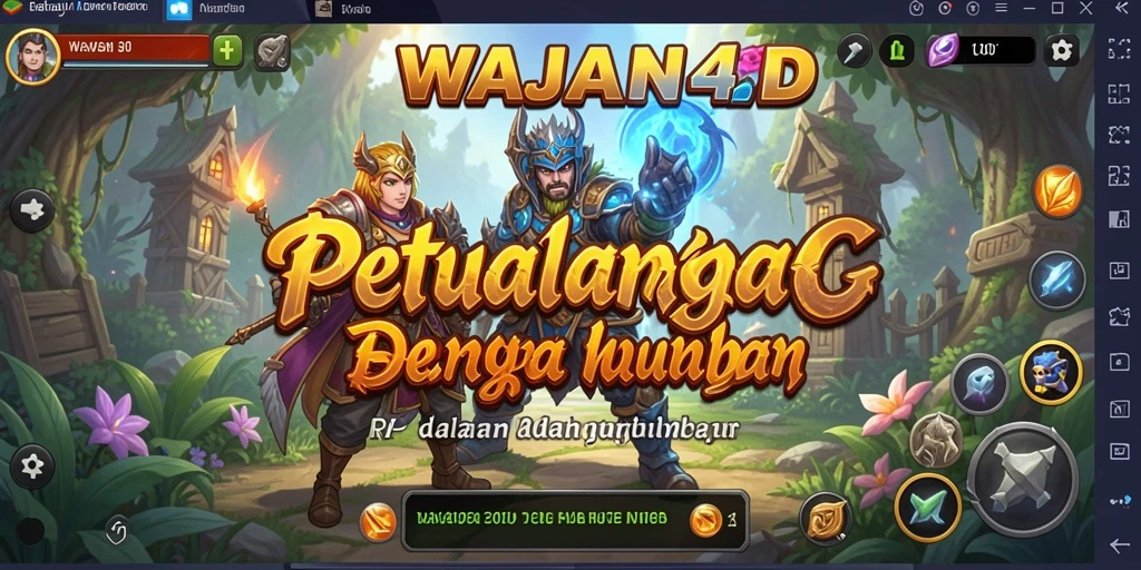 Screenshot gameplay WAJAN4D menampilkan aksi RPG yang seru dan mendebarkan.